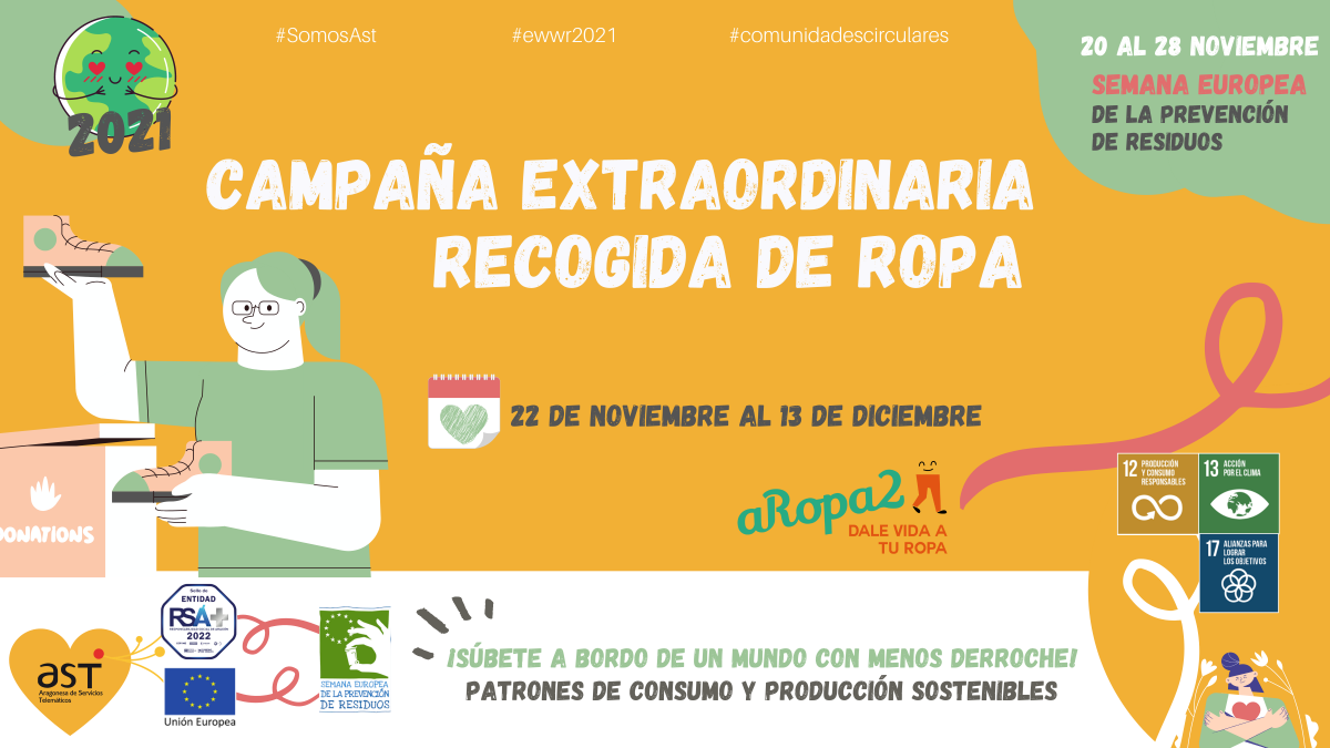 EWWR21 XI Campaña de recogida de ropa en colaboración con aRopa2