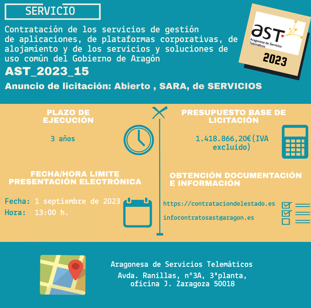 Licitación de un contrato de gestión de aplicaciones