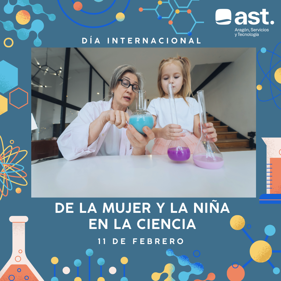 poster día internacional de la mujer y la niña en la ciencia