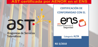Imagen de "AST certificada por AENOR en el ENS"